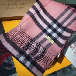 Qualità superiore replica Sciarpa Burberry classica in cashmere double face 30 x 168 Rosa imitazioni perfette