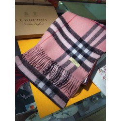 Qualità superiore replica Sciarpa Burberry classica in cashmere double face 30 x 168 Rosa