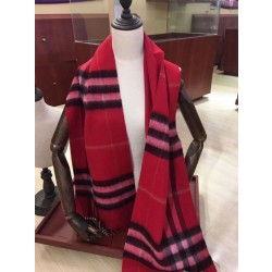 Pari all'originale replica Sciarpa Burberry classica in cashmere double face 30 x 168 rossa