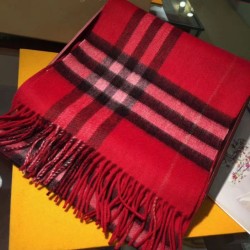 Pari all'originale replica Sciarpa Burberry classica in cashmere double face 30 x 168 rossa imitazioni perfette