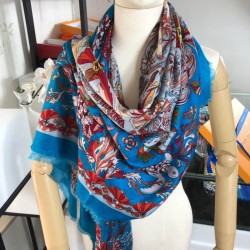 Sea Of Love Square Cashmere Schawl M73823 Blu imitazioni perfette