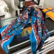 Sea Of Love Square Cashmere Schawl M73823 Blu