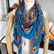 Sea Of Love Square Cashmere Schawl M73823 Blu
