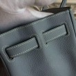 Borse Hermes Birkin 30cm 35CM in pelle blu Lin Clemence