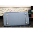 Borse Hermes Birkin 30cm 35CM in pelle blu Lin Clemence