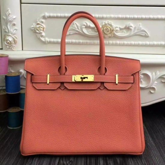 Borse Hermes Birkin 30cm 35CM in pelle Crevette Clemence