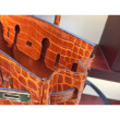 Borse Hermes Birkin 30cm 35CM in pelle di coccodrillo arancione Borse Hermes Birkin 30cm 35CM in pelle di coccodrillo arancione