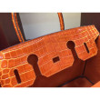 Borse Hermes Birkin 30cm 35CM in pelle di coccodrillo arancione Borse Hermes Birkin 30cm 35CM in pelle di coccodrillo arancione