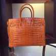 Borse Hermes Birkin 30cm 35CM in pelle di coccodrillo arancione Borse Hermes Birkin 30cm 35CM in pelle di coccodrillo arancione
