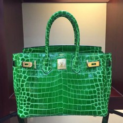 Qualità Specchio Borse Hermes Birkin 30cm 35CM in pelle di coccodrillo di bambù imitazioni perfette