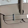Borse Hermes Birkin 30cm 35CM in pelle grigio Clemence