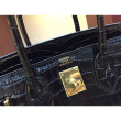 Borse Hermes Birkin 30cm 35CM in pelle nera di coccodrillo