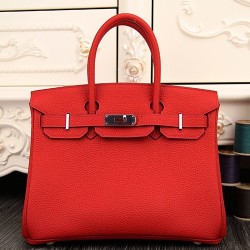 [Copia 1:1 ] Borse Hermes Birkin 30cm 35CM in pelle rossa Clemence
