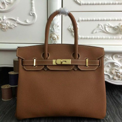 Borse Hermes Birkin 30cm 35CM pelle marrone Clemence
