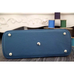 Borse Hermes Bolide Tote In Cuoio Blu