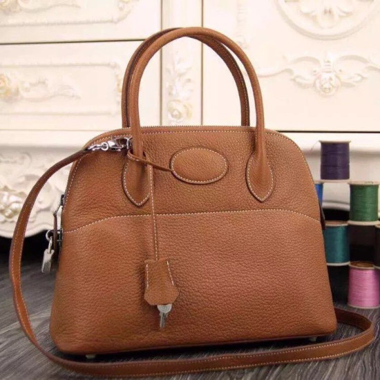 Borse Hermes Bolide Tote In Pelle Marrone
