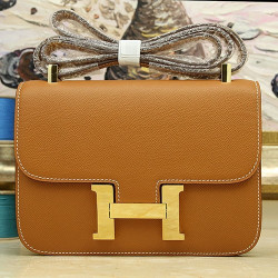 Borse Hermes Constance in pelle marrone Epsom