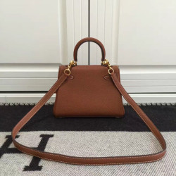 Borse Hermes Kelly 25cm in pelle marrone Clemence