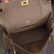 Borse Hermes Kelly Pochette in pelle Etain Epsom Borse Hermes Kelly Pochette in pelle Etain Epsom
