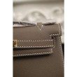 Borse Hermes Kelly Pochette in pelle Etain Epsom Borse Hermes Kelly Pochette in pelle Etain Epsom