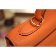 Borsa Kelly Hermes 28cm 32cm arancione Pelle Clemence