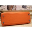 Borsa Kelly Hermes 28cm 32cm arancione Pelle Clemence