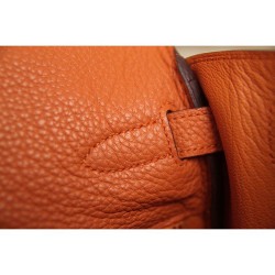 Qualità Specchio Borsa Kelly Hermes 28cm 32cm arancione Pelle Clemence imitazioni perfette