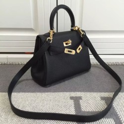 Sito Replica Borse Hermes Kelly 25CM Nero Clemence Pelle Qualità Specchio Borse Hermes Kelly 25CM Nero Clemence Pelle imitazioni perfette