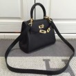 Borse Hermes Kelly 25CM Nero Clemence Pelle