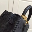 Borse Hermes Kelly 25CM Nero Clemence Pelle