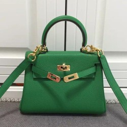 Qualità Specchio Hermes Kelly 20 CM Bamboo Borsa Clemence Pelle imitazioni perfette