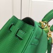 Hermes Kelly 20 CM Bamboo Borsa Clemence Pelle