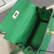 Hermes Kelly 20 CM Bamboo Borsa Clemence Pelle