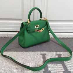 Qualità Specchio Hermes Kelly 20 CM Bamboo Borsa Clemence Pelle imitazioni perfette