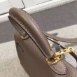 Hermes Kelly 20 CM Borsa étoupe Clemence Pelle