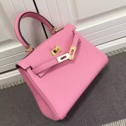 Sito Replica Hermes Kelly 25CM Borsa rosa Clemence Pelle Qualità Specchio Hermes Kelly 25CM Borsa rosa Clemence Pelle imitazioni perfette