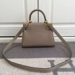 Hermes Kelly 25CM Borsa Grigio Clemence Pelle