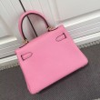Hermes Kelly 25CM Borsa rosa Clemence Pelle