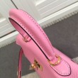 Hermes Kelly 25CM Borsa rosa Clemence Pelle