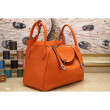 Hermes Lindy 26cm 30cm 34cm Borsa in Cuoio Arancione Hermes Lindy 26cm 30cm 34cm Borsa in Cuoio Arancione