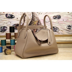 Hermes Lindy 26cm 30cm 34cm Bora Pari all'originale replica in pelle grigia