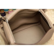 Hermes Lindy 26cm 30cm 34cm Bora Pari all'originale replica in pelle grigia Hermes Lindy 26cm 30cm 34cm Bora Pari all'originale replica in pelle grigia
