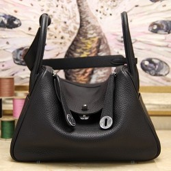 Replica Alta Qualità Hermes Lindy 26cm 30cm 34cm Borsa in pelle nera