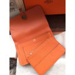 di alta qualità Hermes Dogon Portafoglio in pelle arancione di alta qualità Hermes Dogon Portafoglio in pelle arancione