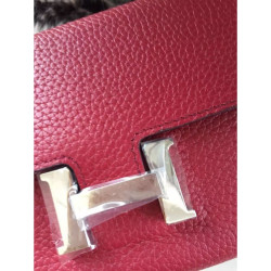 di alta qualit&agrave; Portafoglio Hermes Costanza a lungo in pelle fucsia