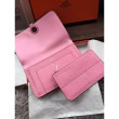 Pari all'originale replica di alta qualità Portafoglio Hermes Dogon in pelle rosa Pari all'originale replica di alta qualità Portafoglio Hermes Dogon in pelle rosa