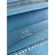 Hermes Bearn Portafoglio In Blue Jean pelle Hermes Bearn Portafoglio In Blue Jean pelle