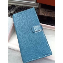 Sito Replica Hermes Bearn Portafoglio In Blue Jean pelle Imitazioni Replica perfette Hermes Bearn Portafoglio In Blue Jean pelle
