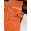 Hermes Bearn Portafoglio in pelle arancione Hermes Bearn Portafoglio in pelle arancione