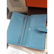Qualità superiore replica Hermes Bearn Portafoglio in pelle blu Jean Epsom Qualità superiore replica Hermes Bearn Portafoglio in pelle blu Jean Epsom